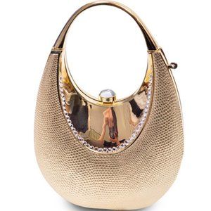 Selini Metal Frame With Rhinestone Crystal Accents Evening Bag